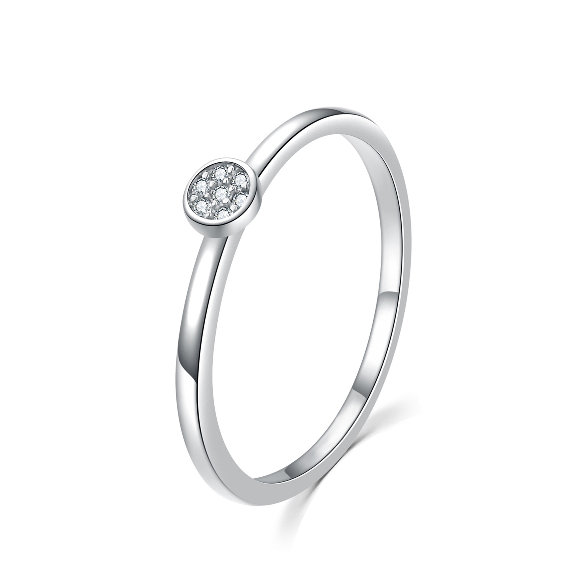 MOISS Moiss stříbrný prsten s bílými zirkony BEAUTY R0002053 Velikost 52 mm R0002057