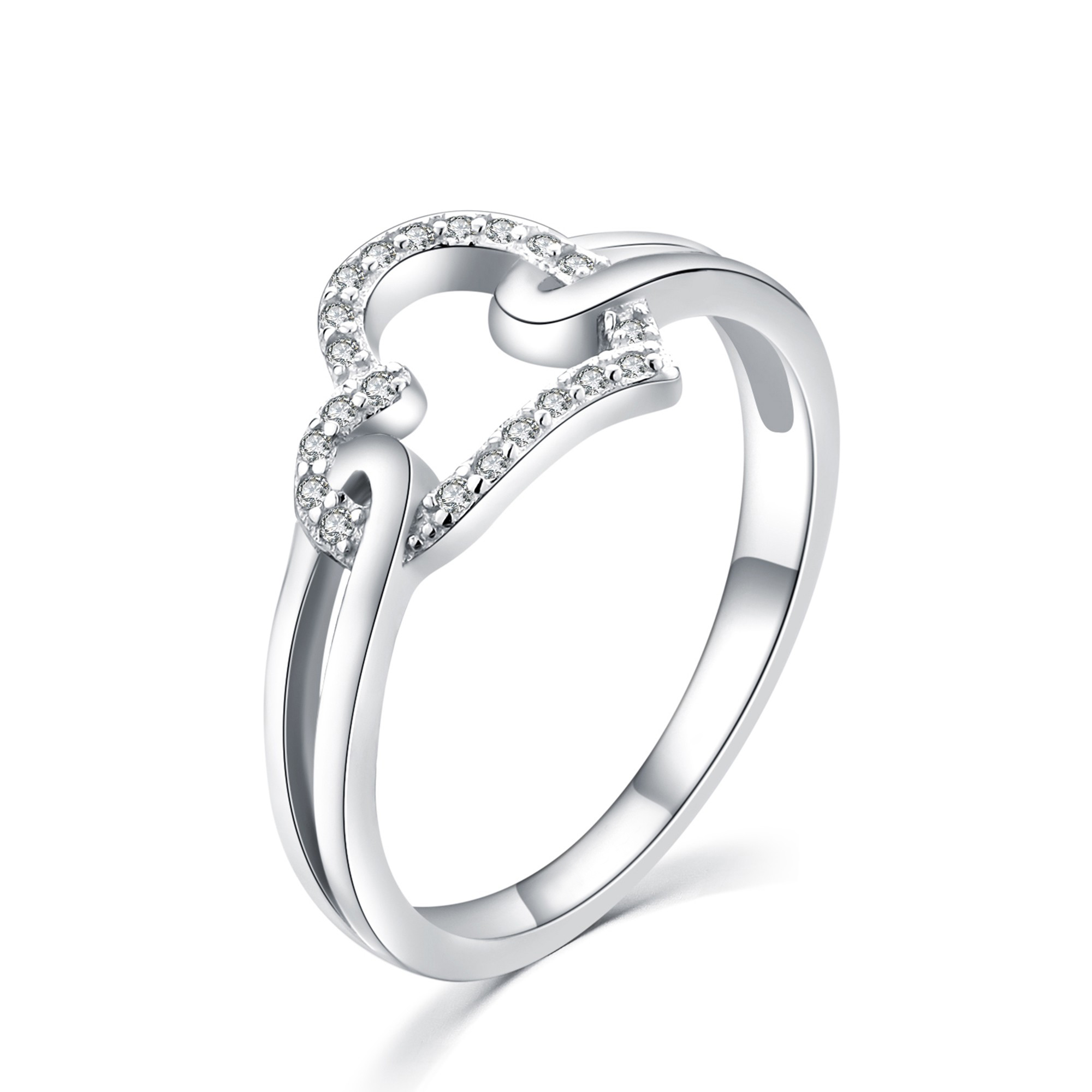 MOISS Moiss stříbrný prsten SRDCE VENECI R0002100 Velikost 57 mm R0002103