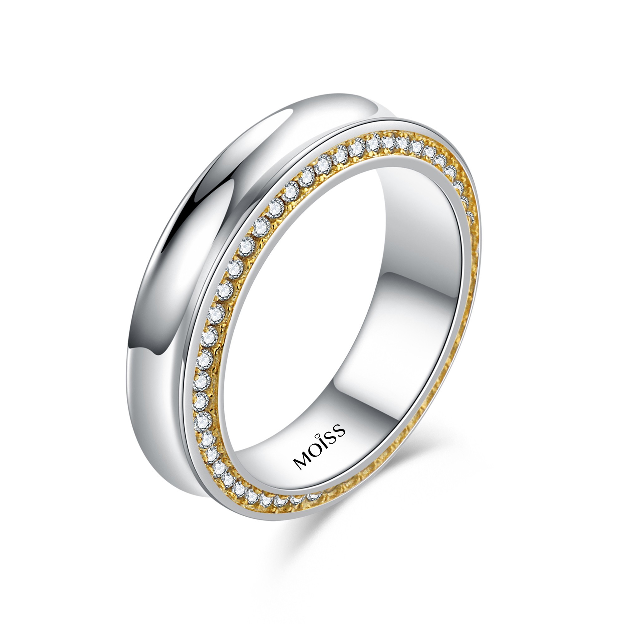 MOISS Moiss stříbrný prsten CAROL GOLD R0002123 Velikost 57 mm R0002125
