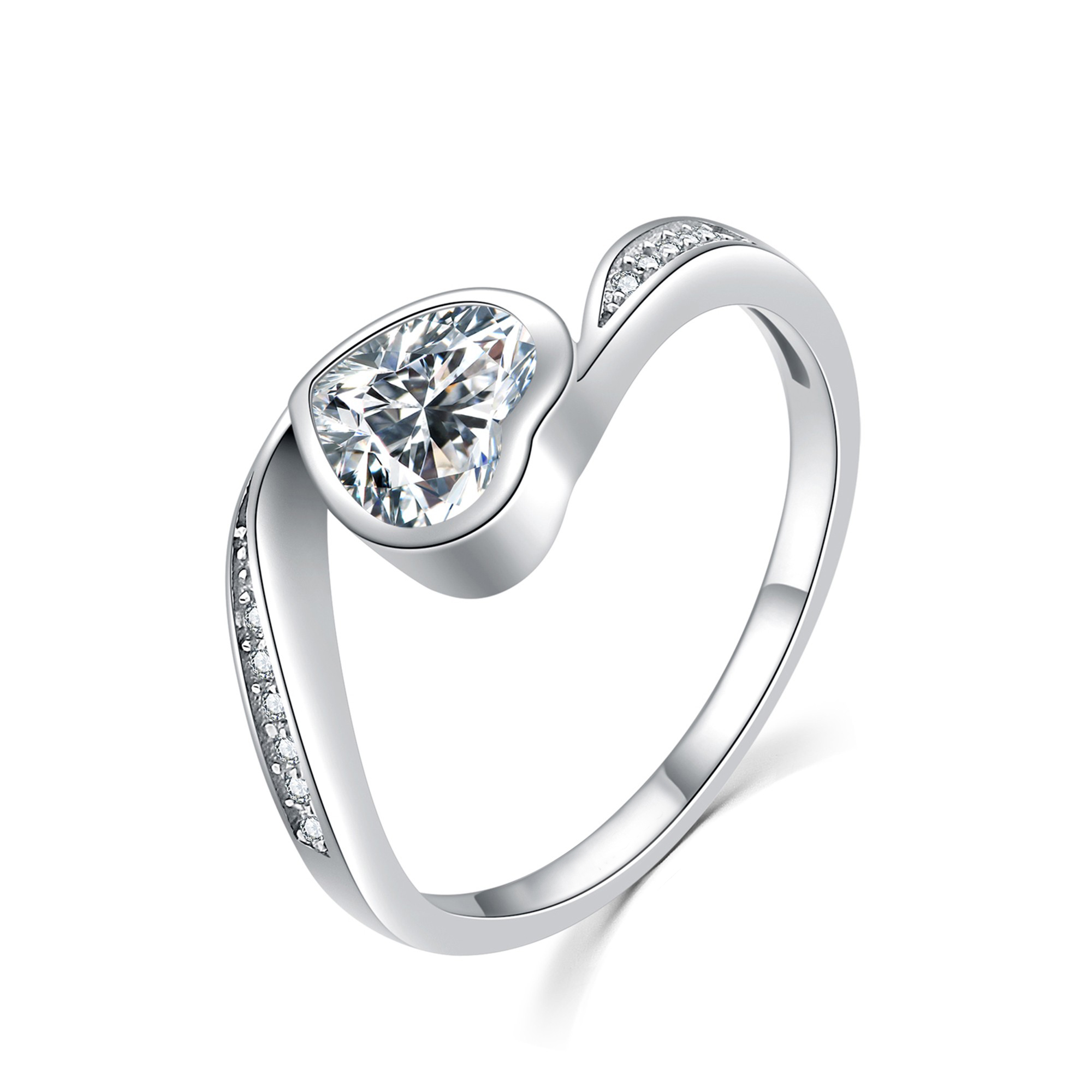 MOISS Moiss stříbrný prsten SRDCE R0002169 Velikost 56 mm R0002171