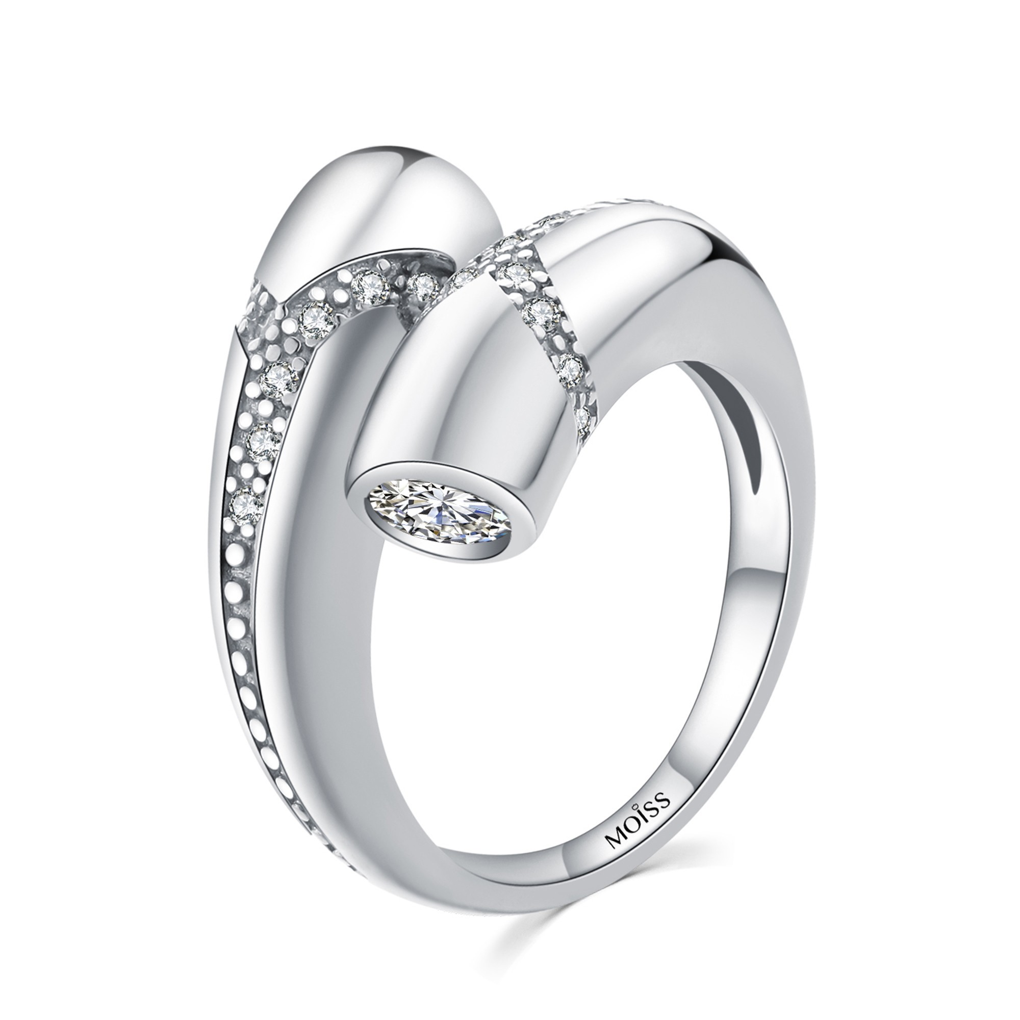 MOISS Moiss stříbrný prsten DUO R0002187 Velikost 56 mm R0002189