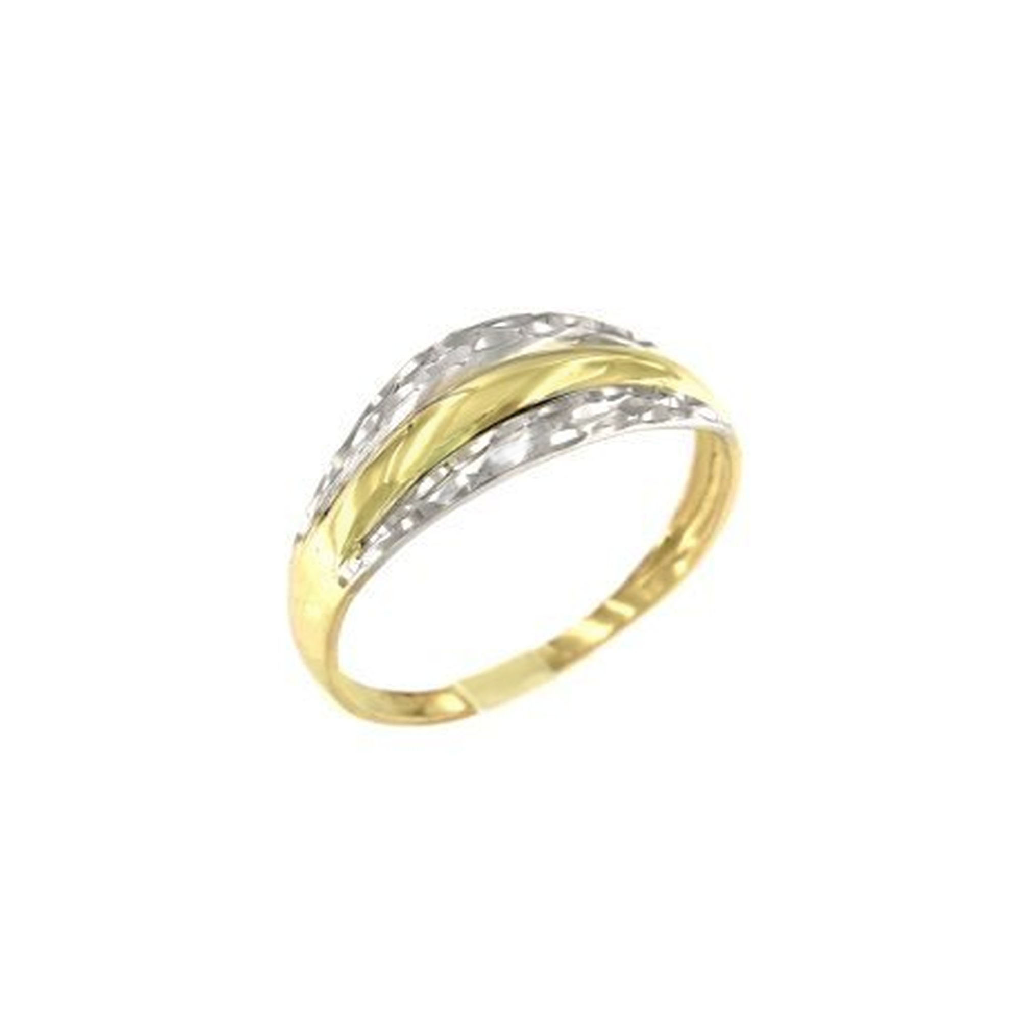 MOISS Moiss prsten ze žlutého zlata BICOLOR WHITE RA000268 Velikost 62 mm RA000269 + doprava ZDARMA