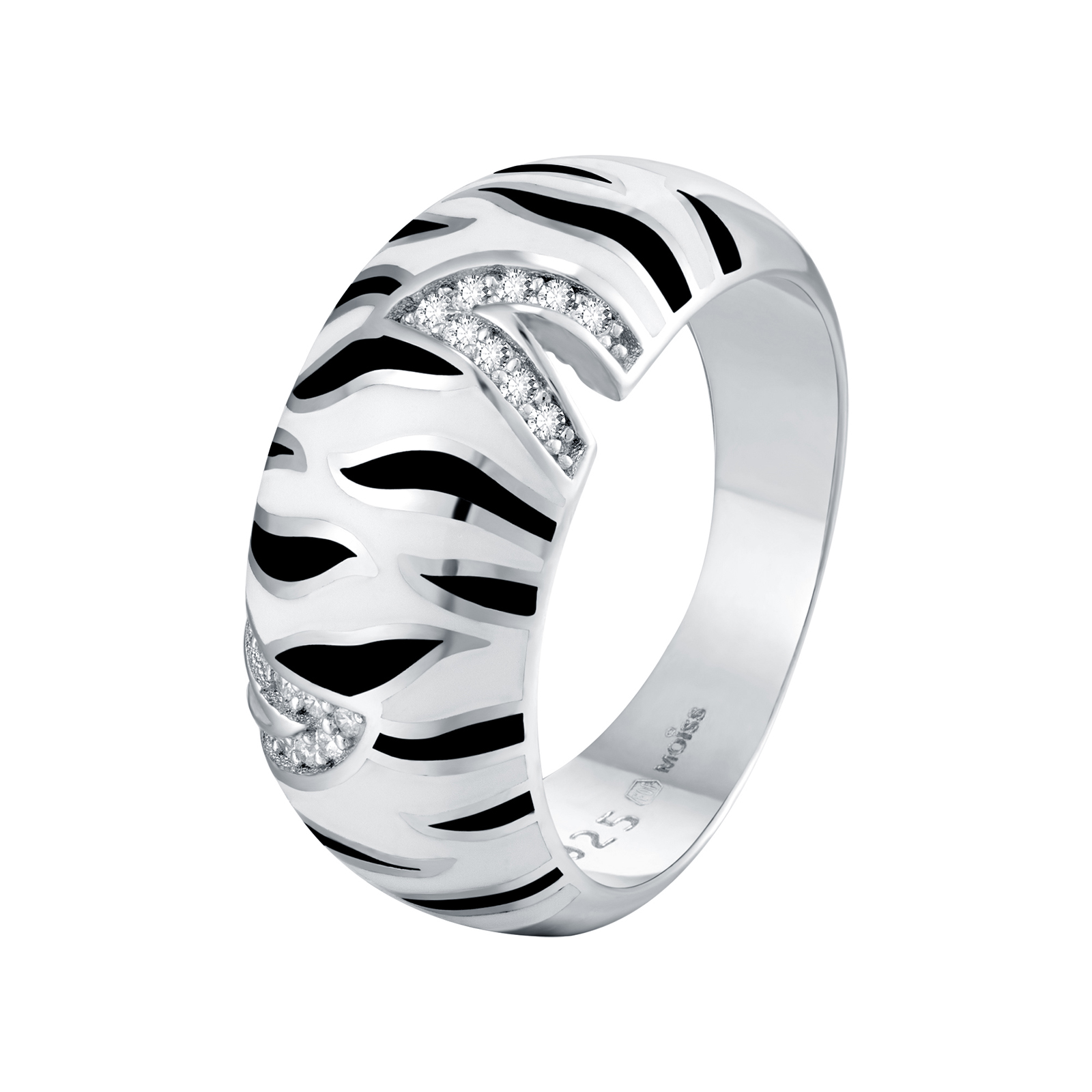 MOISS Moiss stříbrný prsten MLADA smalt R0002283 Velikost 56 mm R0002283