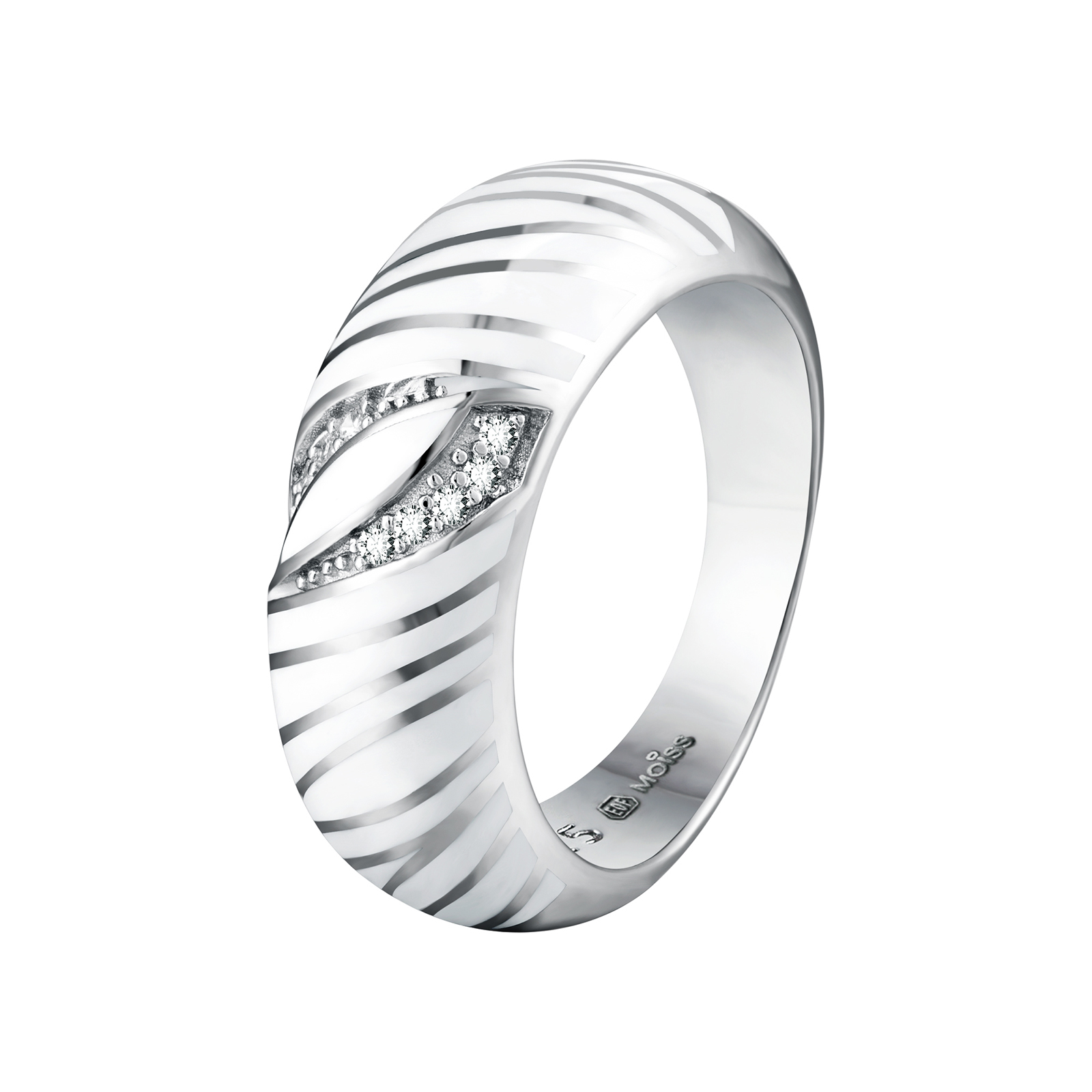 MOISS Moiss stříbrný prsten MYRA smalt R0002305 Velikost 56 mm R0002305