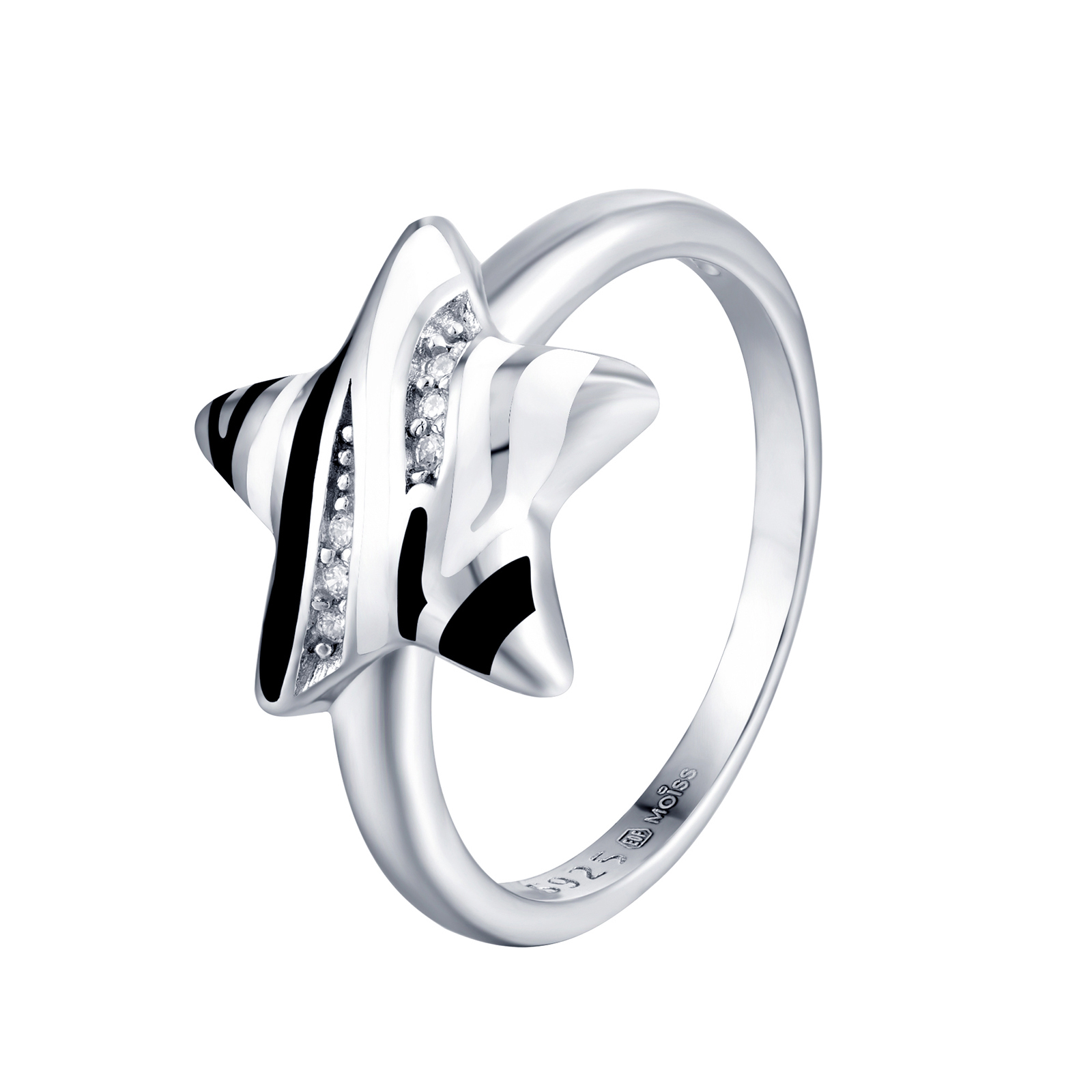 MOISS Moiss stříbrný prsten MONIQUE smalt R0002295 Velikost 56 mm R0002295
