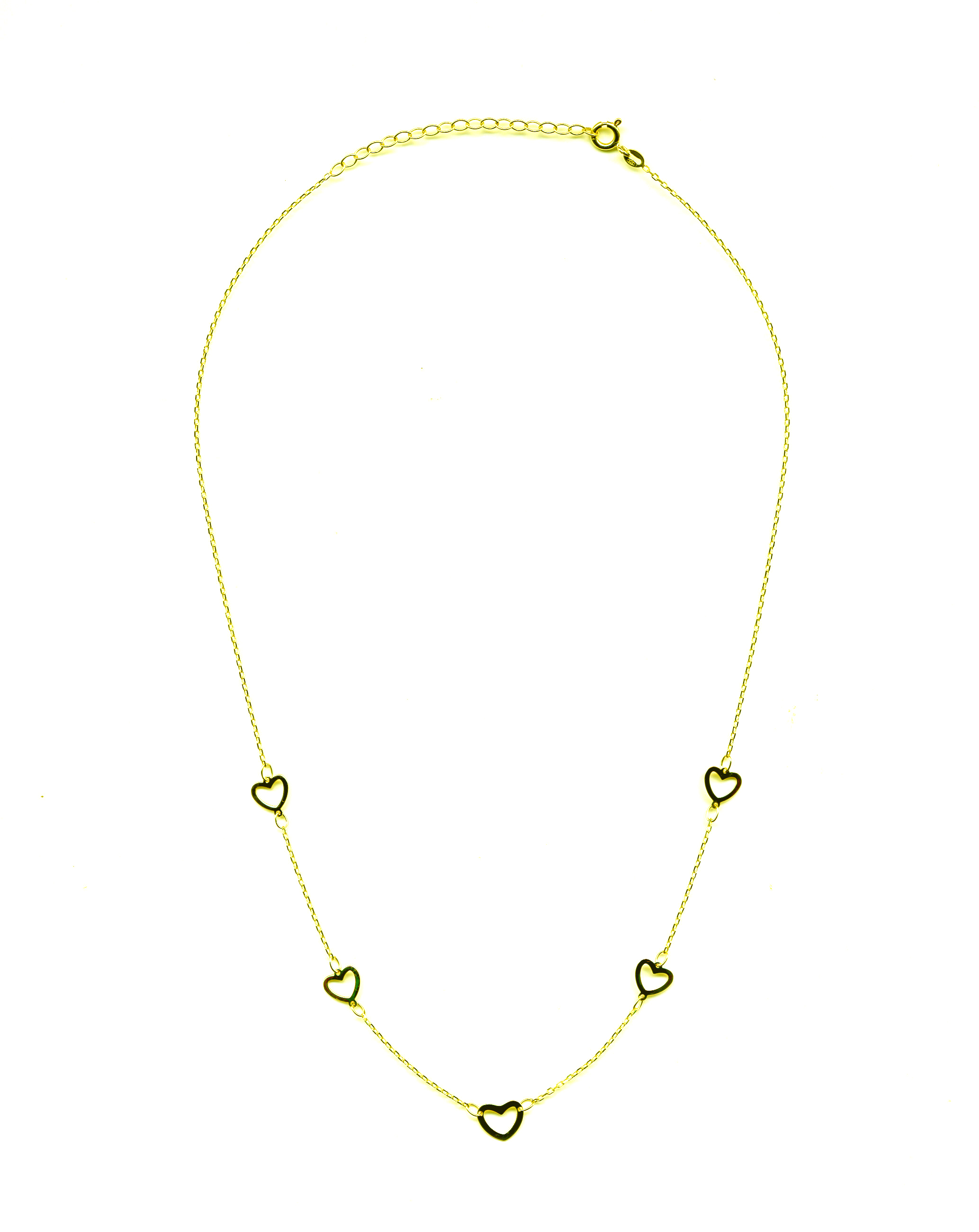 MOISS Moiss náhrdelník ze žlutého zlata SRDÍČKA NA000078 NA000078 + doprava ZDARMA