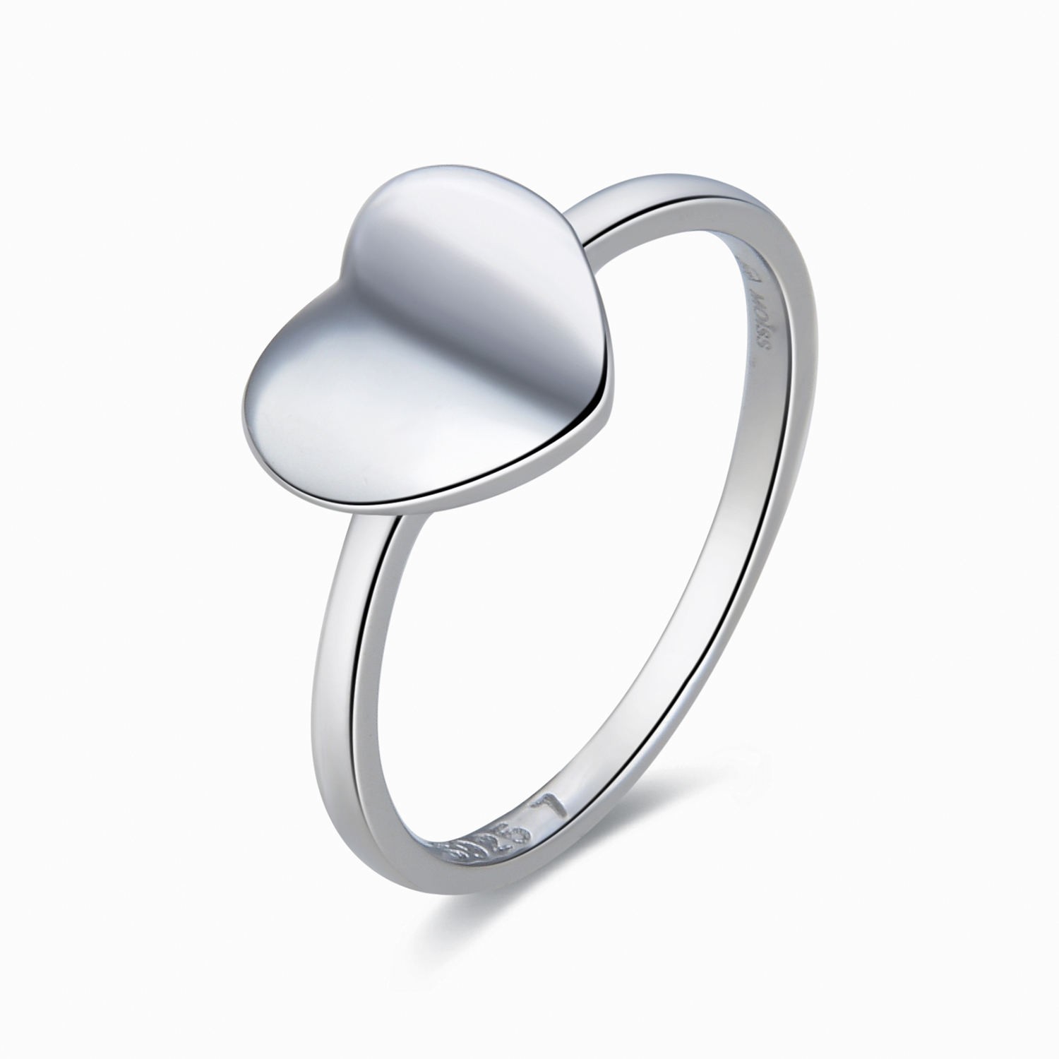 MOISS Moiss stříbrný prsten SRDCE R0002560 Velikost 60 mm R0002564