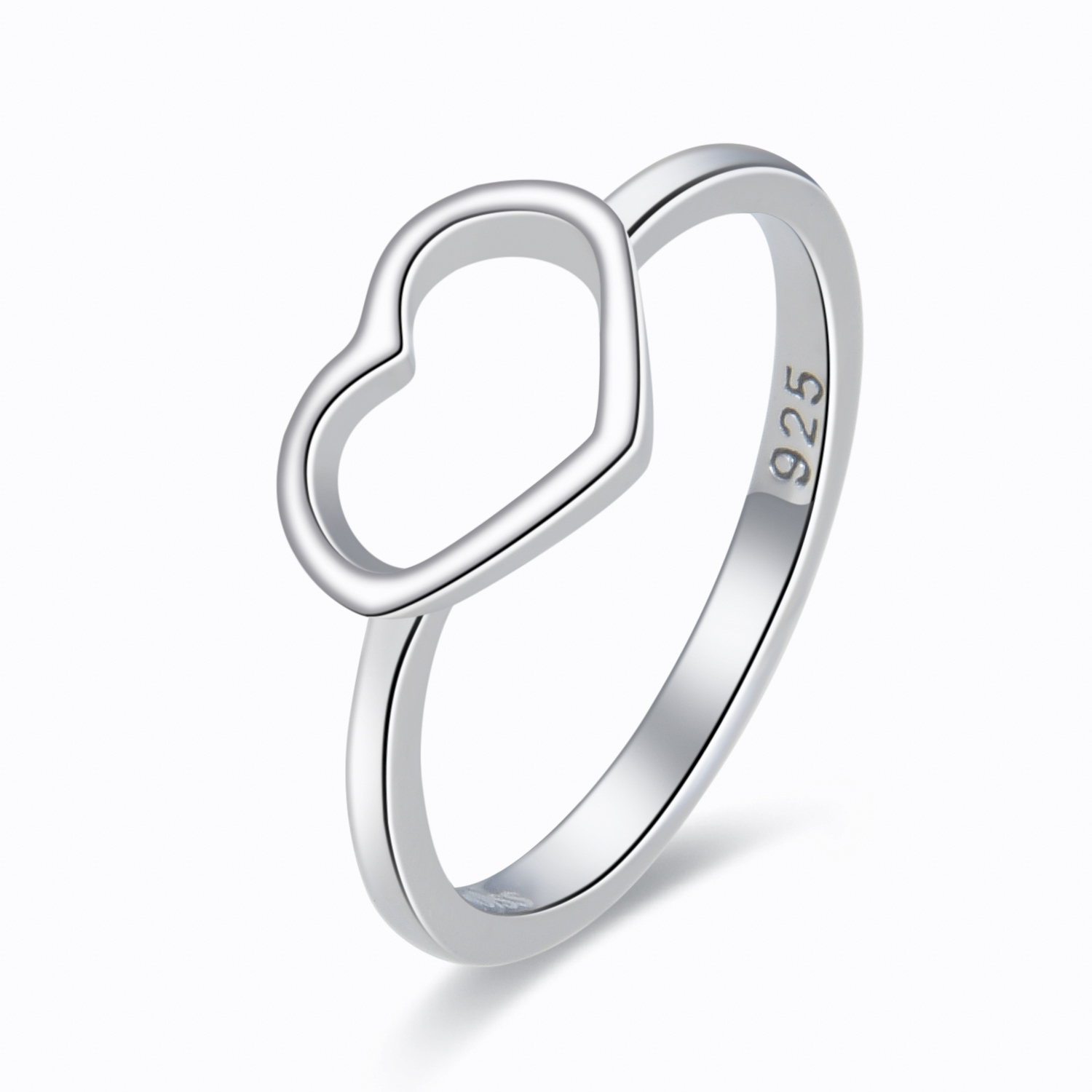 MOISS Moiss stříbrný prsten SRDCE R0002603 Velikost 50 mm R0002603