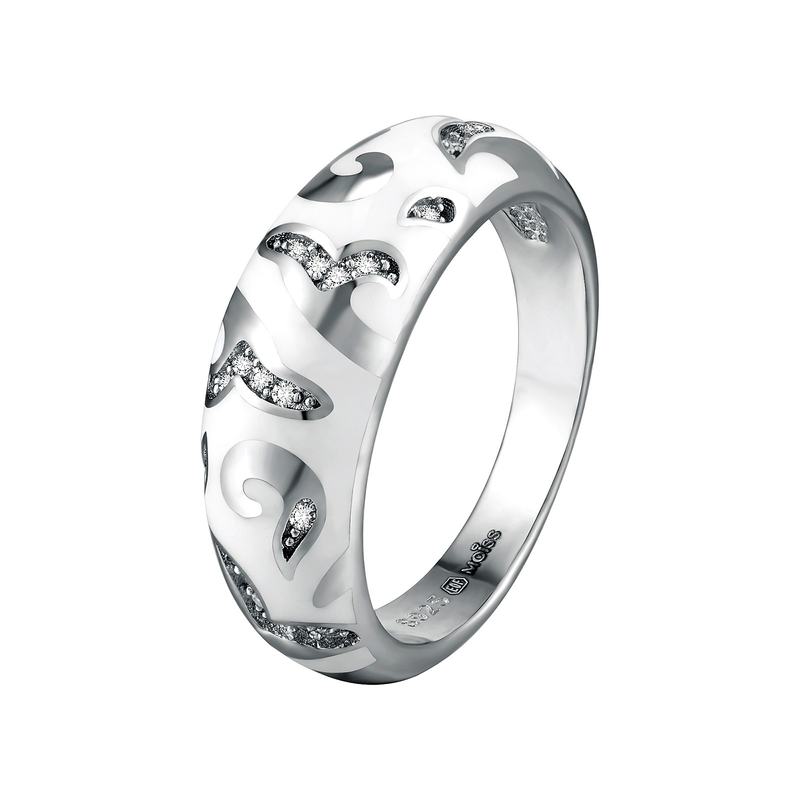 MOISS Moiss stříbrný prsten MARLA smalt R0001208 Velikost 55 mm R0001209