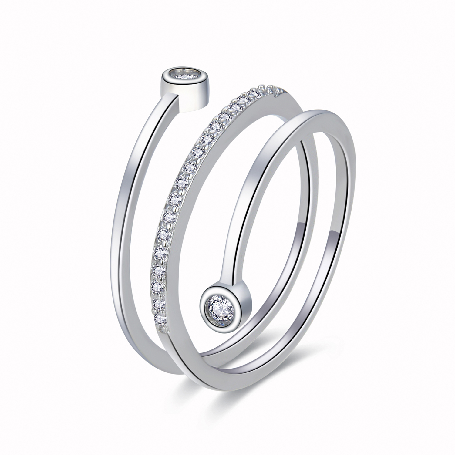 MOISS Moiss stříbrný prsten KASIA R0002674 Velikost 54 mm R0002675