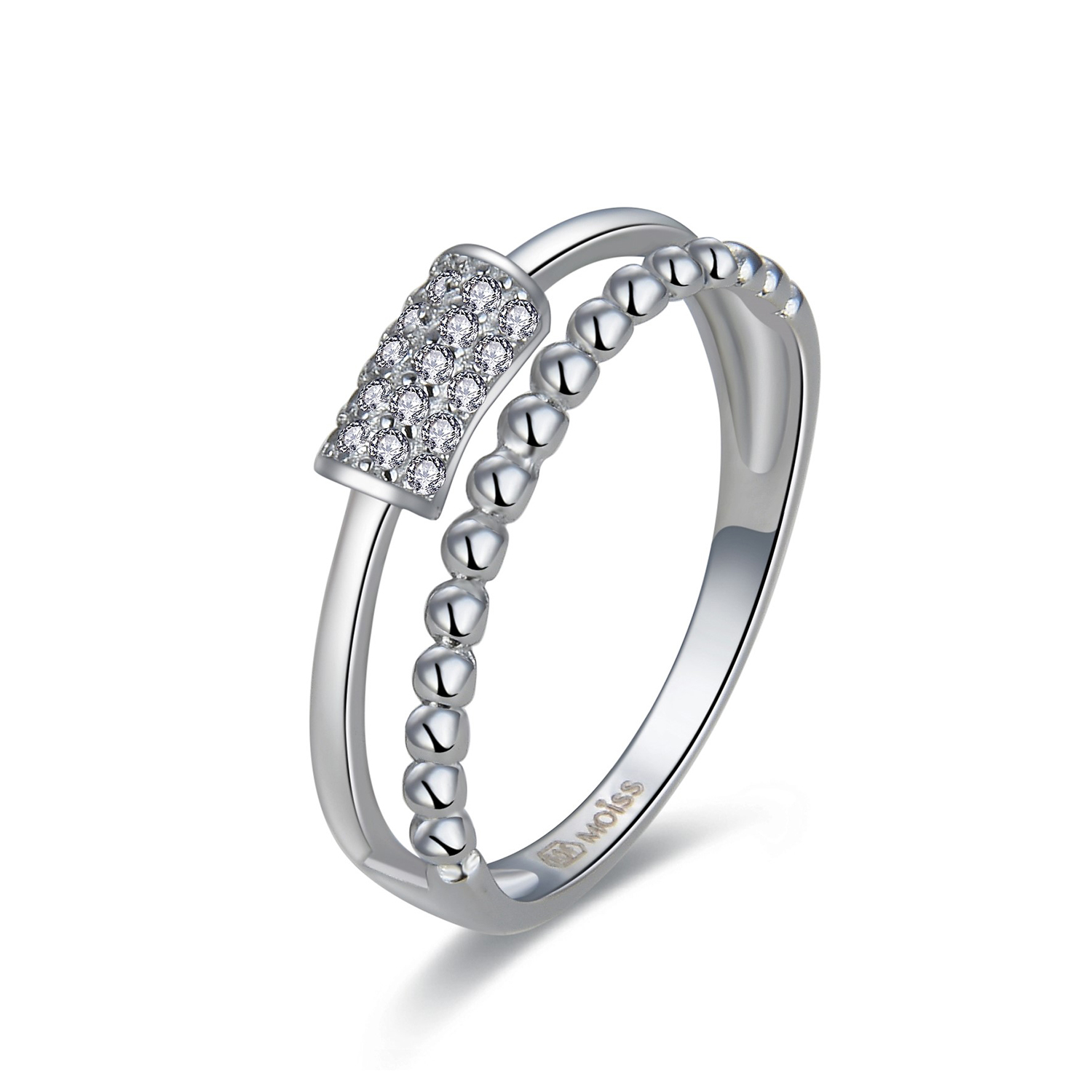 MOISS Moiss stříbrný prsten JOYCE R0002712 Velikost 60 mm R0002717
