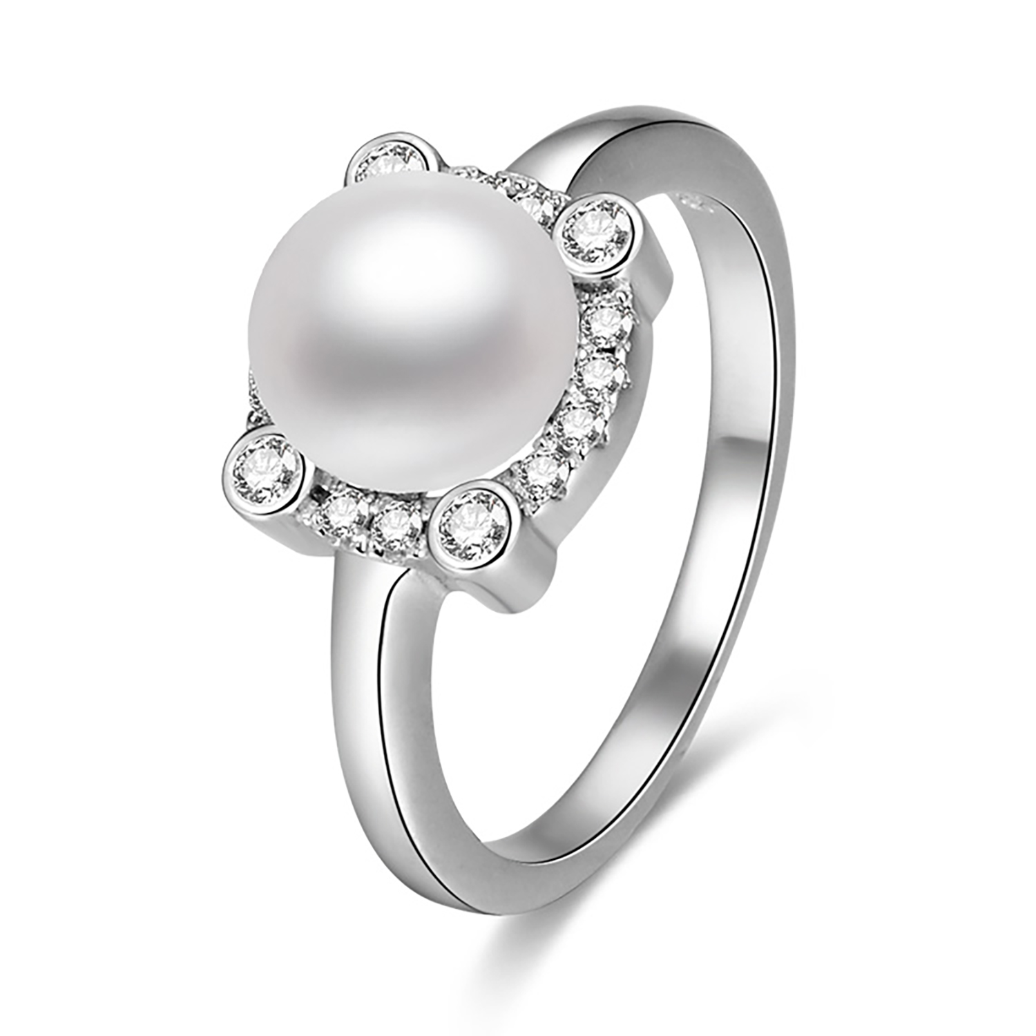 MOISS Moiss stříbrný prsten s perlou LELA RP000359 Délka 55 cm RP000361