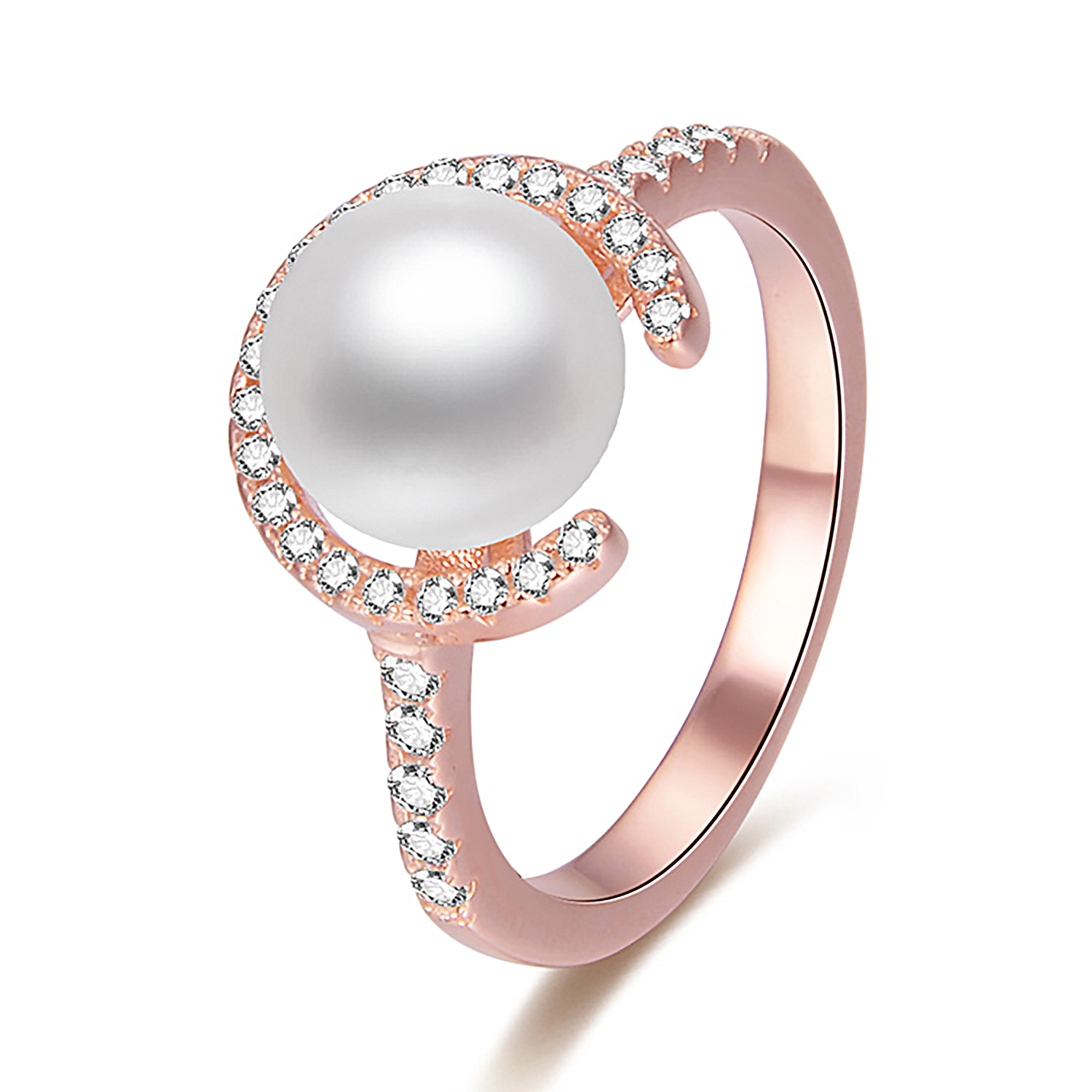 MOISS Moiss stříbrný prsten s perlou MARIELLA ROSE RP000387 Délka 55 cm RP000389