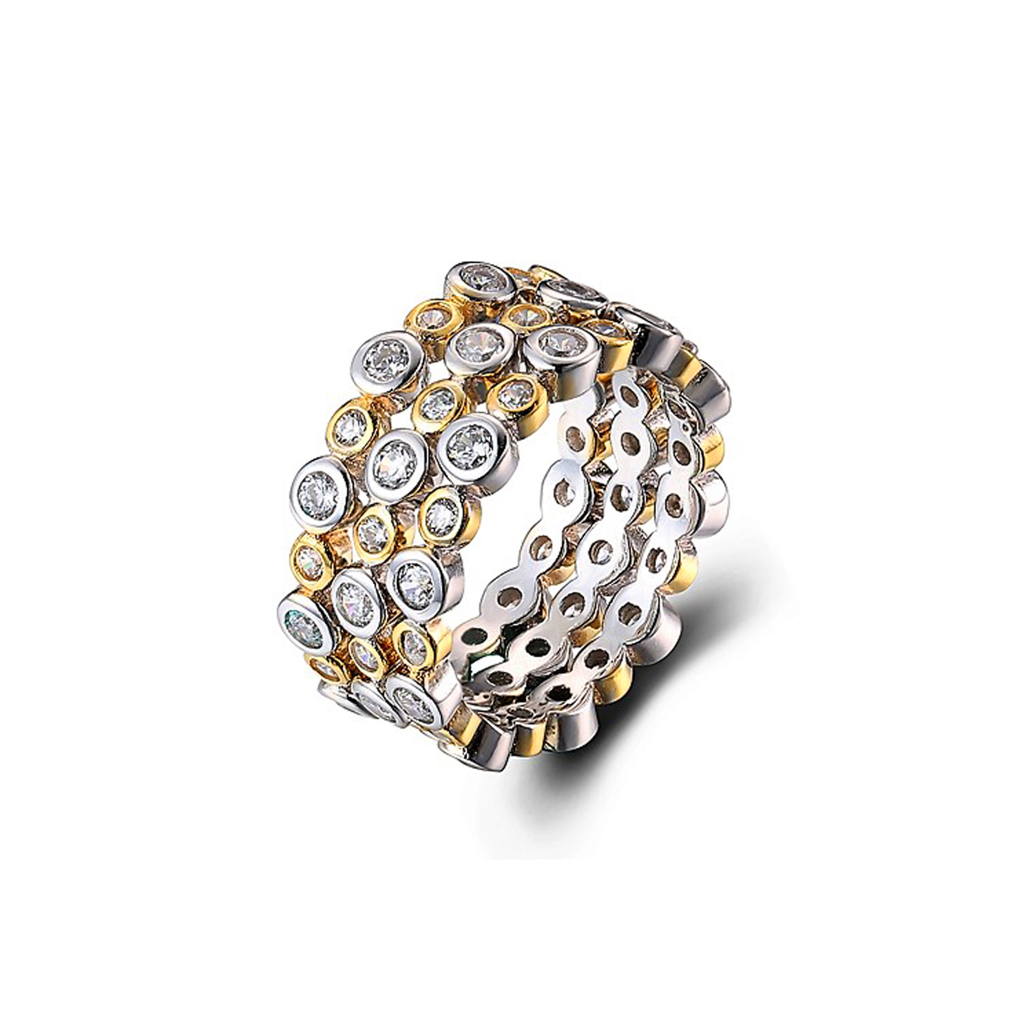 MOISS Moiss stříbrný prsten TIRE GOLD R0002943 Velikost 57 mm R0002945