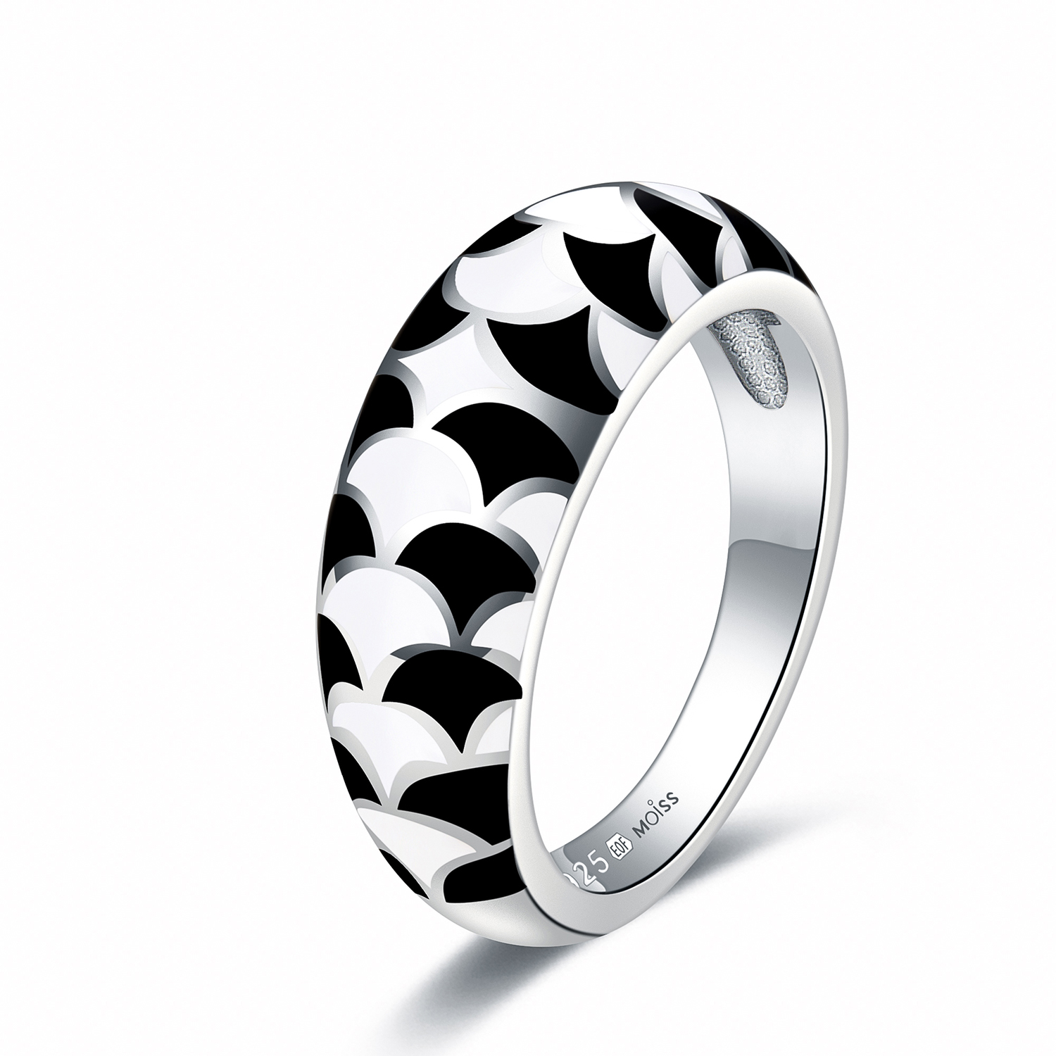 MOISS Moiss stříbrný prsten KLARISA smalt R0001368 Velikost 57 mm R0001369