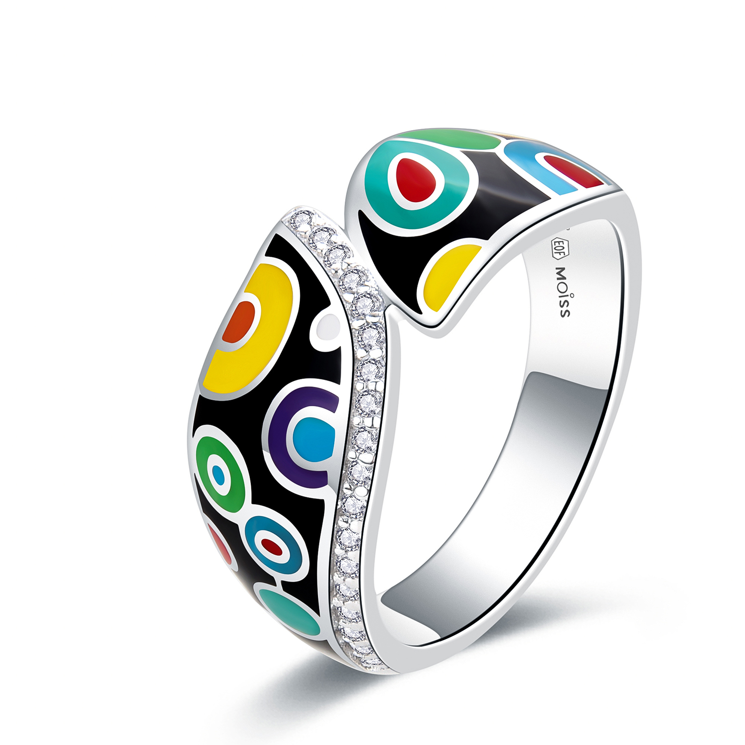 MOISS Moiss stříbrný prsten KIRA smalt R0001101 Velikost 57 mm R0001103