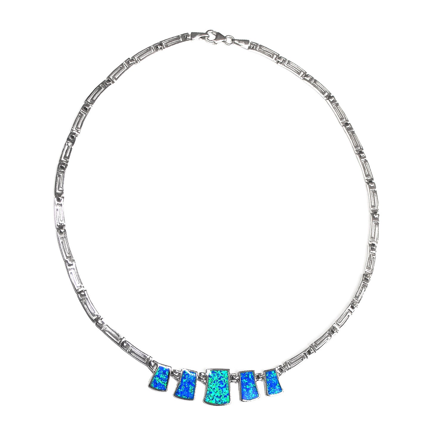 MOISS Moiss stříbrný náhrdelník POLYXENY s tmavě modrým opálem N0000052 N0000052 + doprava ZDARMA
