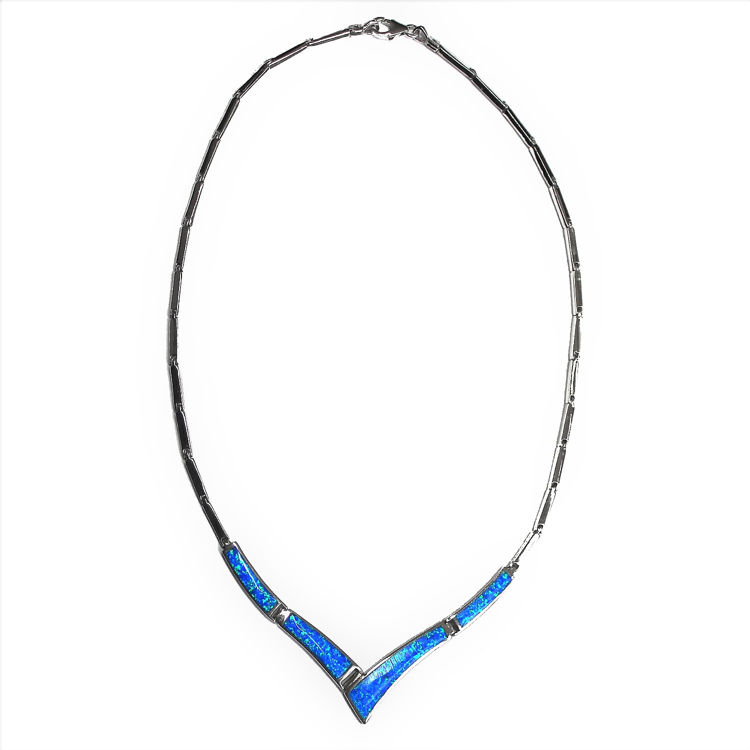 MOISS Moiss stříbrný náhrdelník GRETE s tmavě modrým opálem N0000056 N0000056 + doprava ZDARMA
