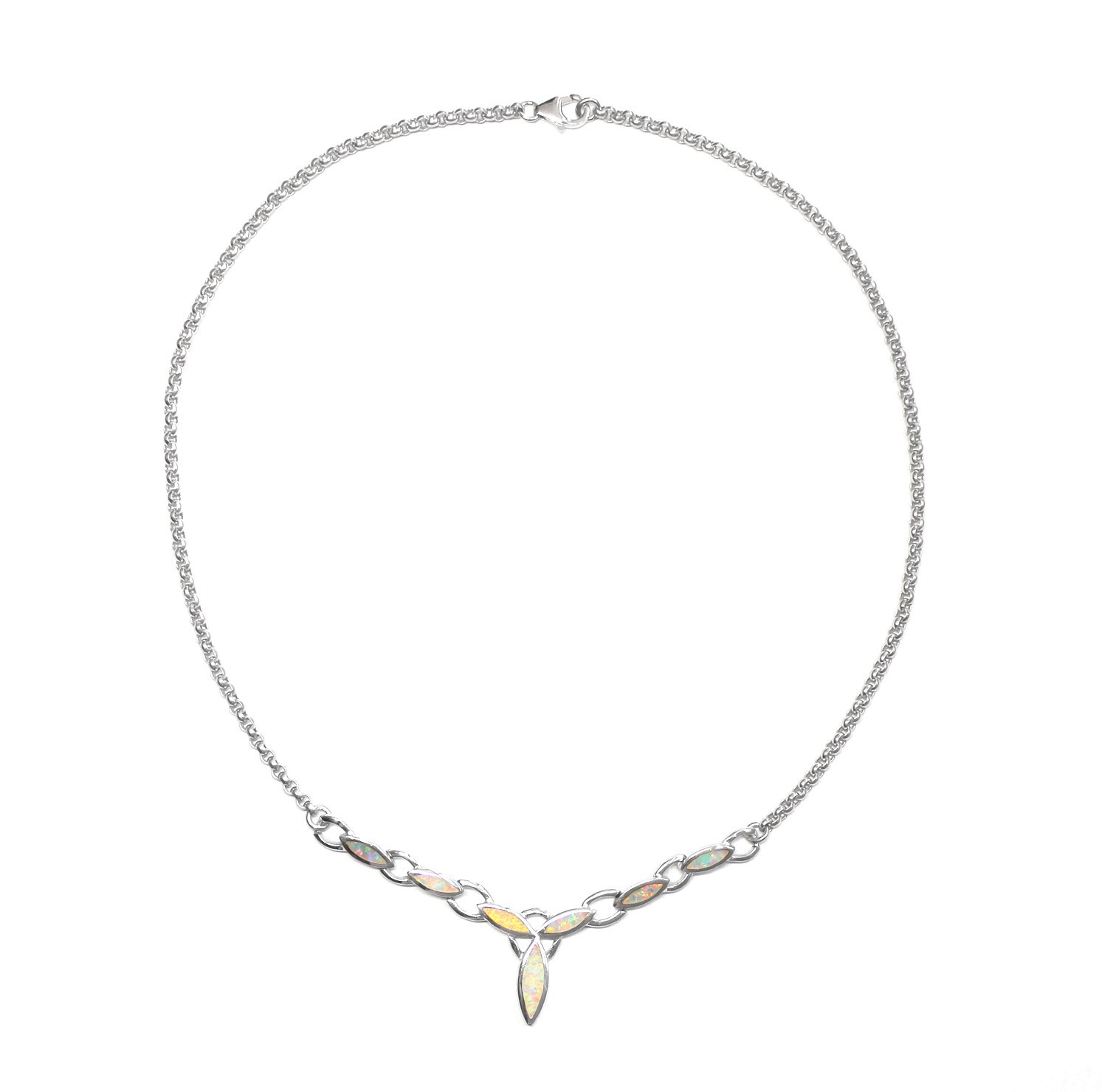 MOISS Moiss stříbrný náhrdelník KATE s bílým opálem N0000693 N0000693 + doprava ZDARMA
