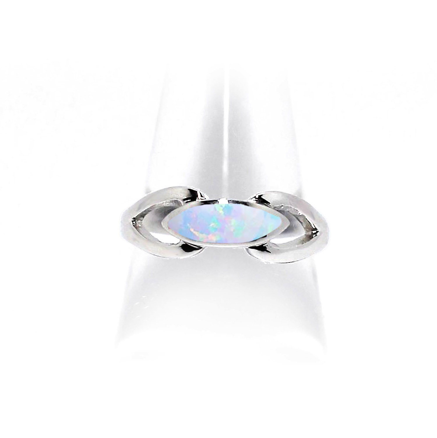 MOISS Moiss stříbrný prsten IVETTA s BÍLÝM OPÁLEM R0000344 Velikost 56 mm R0000346