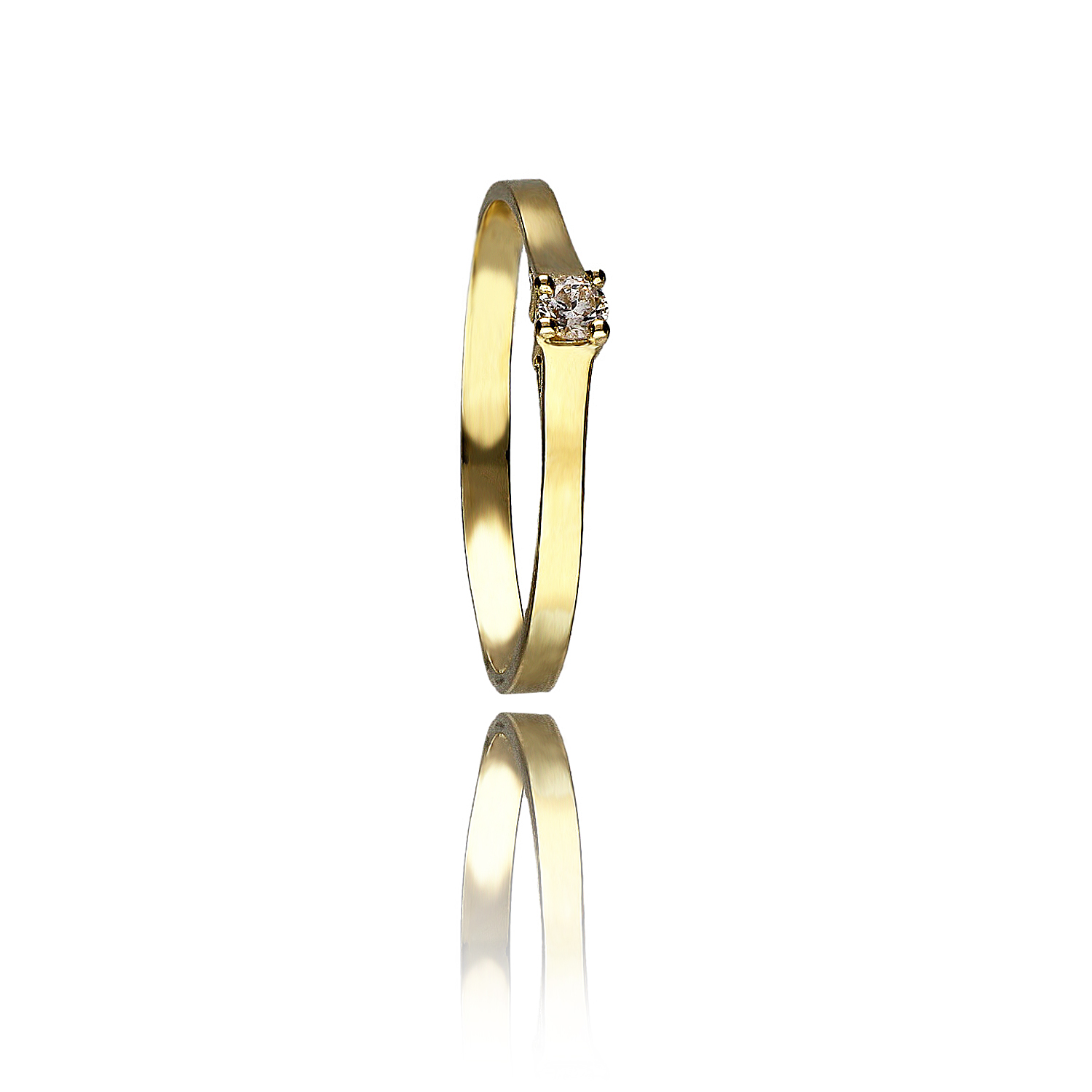 MOISS Moiss zásnubní prsten ze žlutého zlata KRISTINE RA001179 Velikost 55 mm RA001181 + doprava ZDARMA
