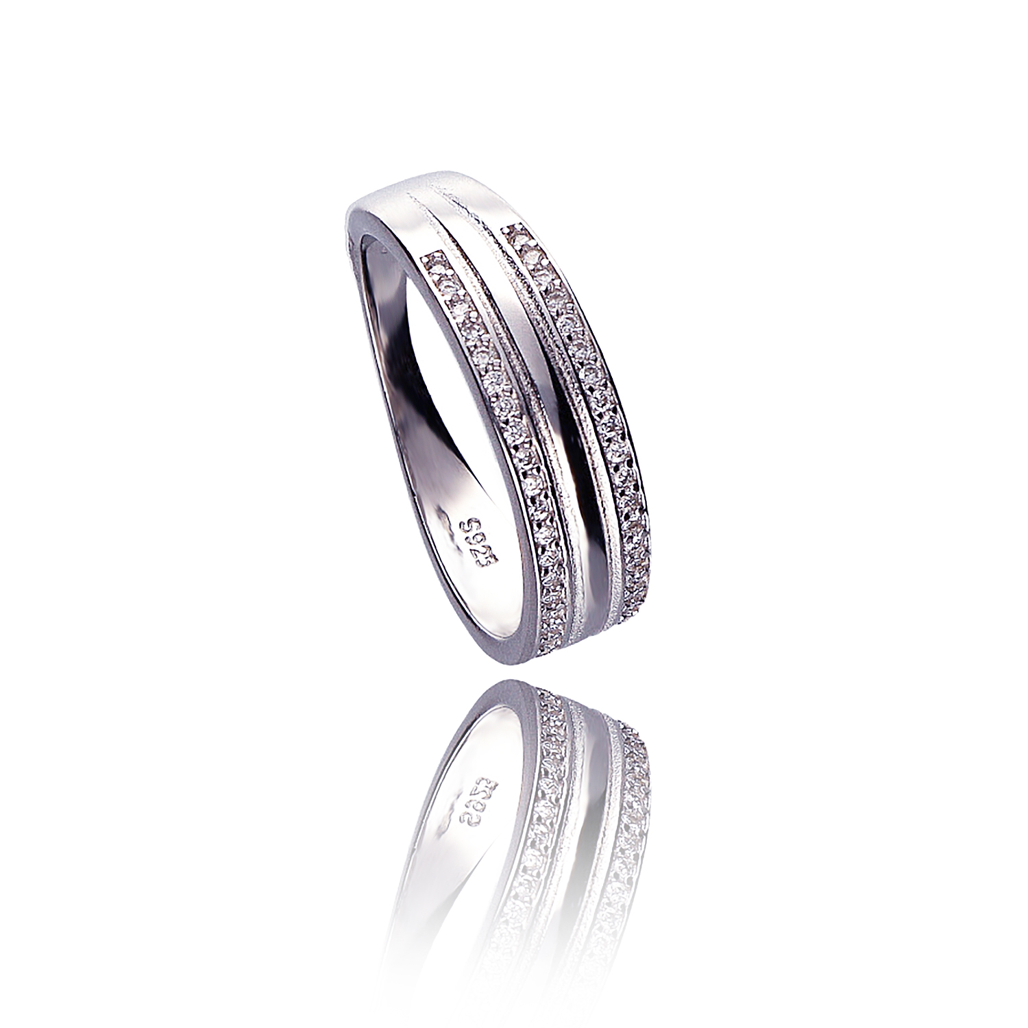MOISS Moiss stříbrný prsten HÁLKA R0001780 Velikost 60 mm R0004324