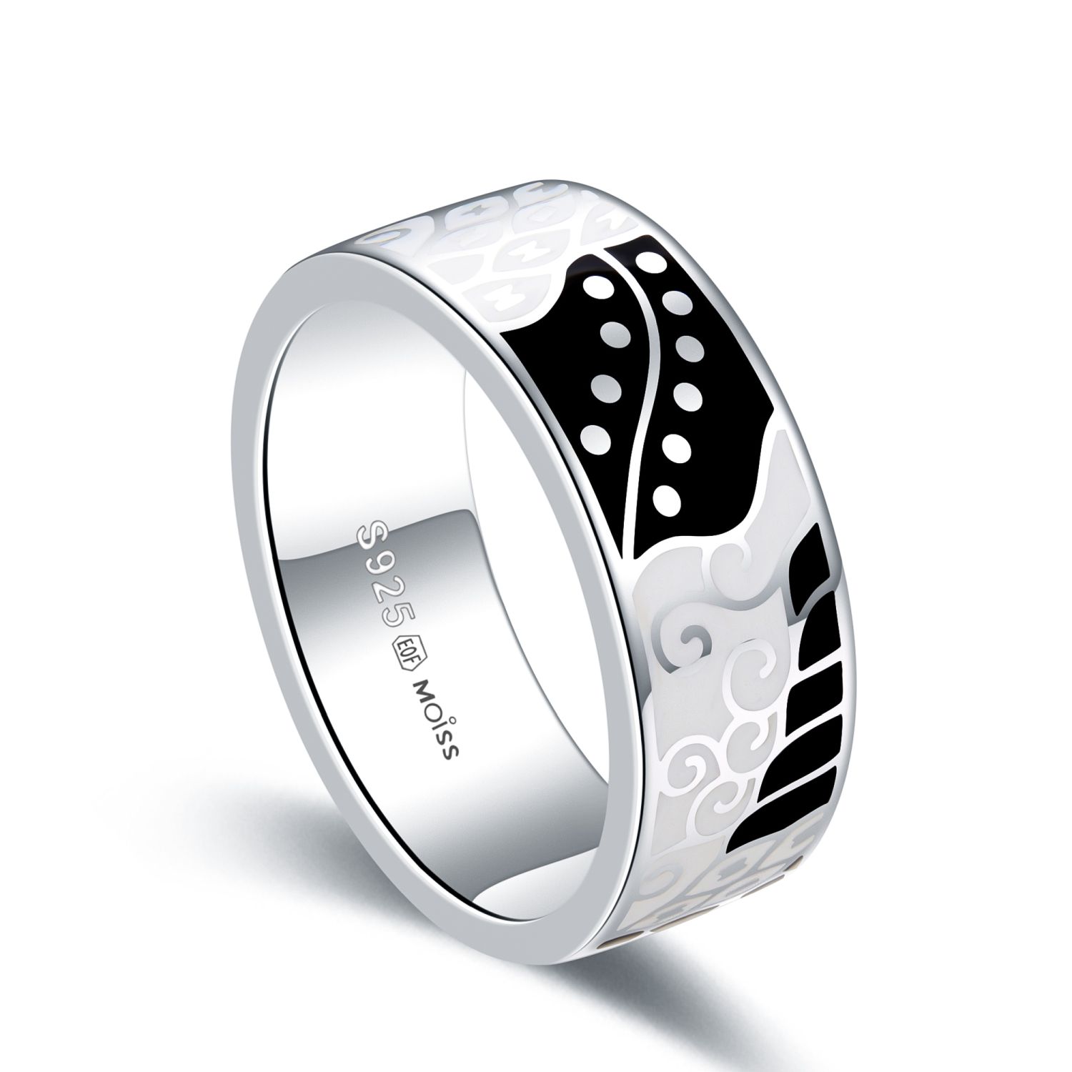 MOISS Moiss stříbrný prsten MEGAN SMALT R0001155 Velikost 55 mm R0001155