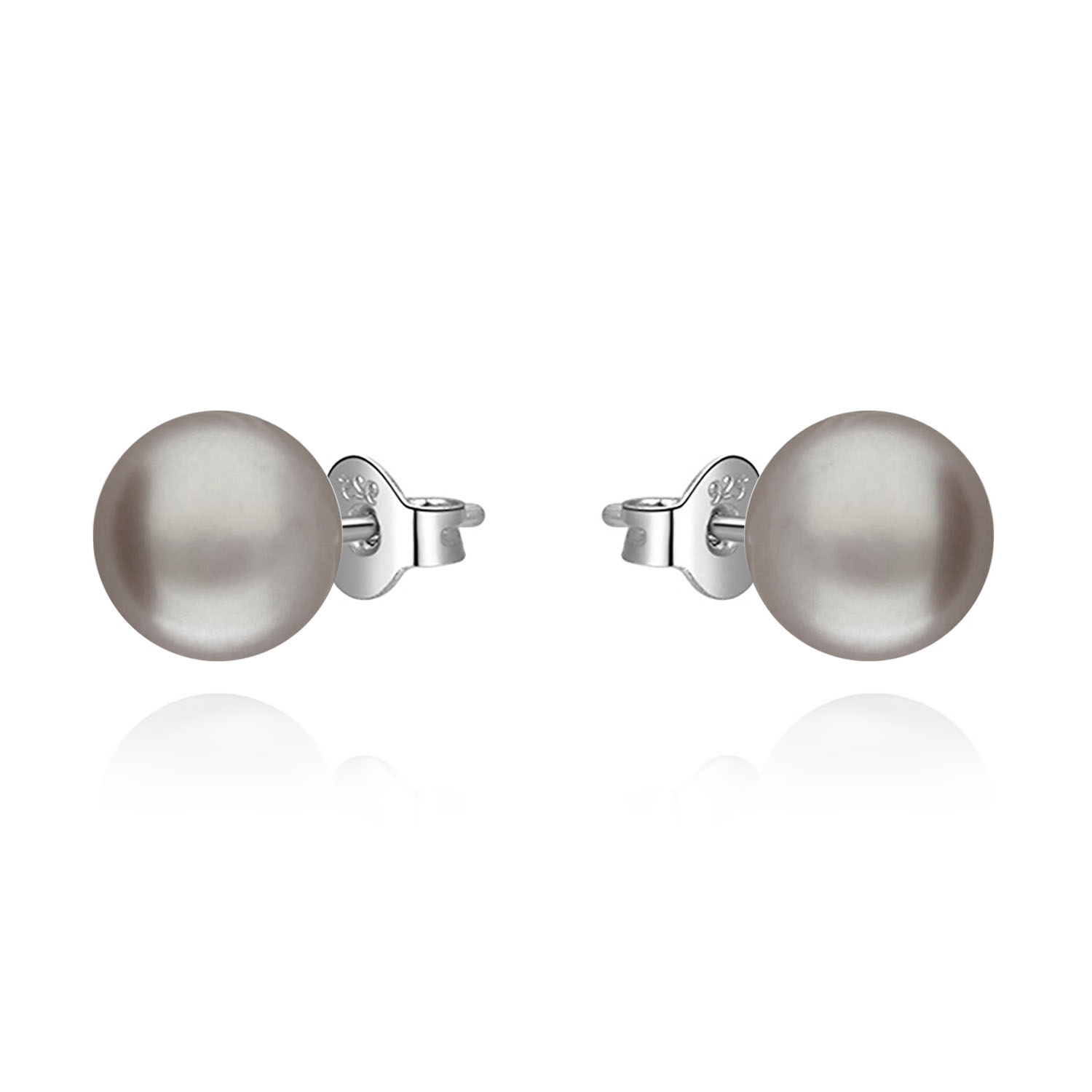 Moonpearls MOON Hazael - náušnice s pravými říčními šedými perlami EP000120 EP000120