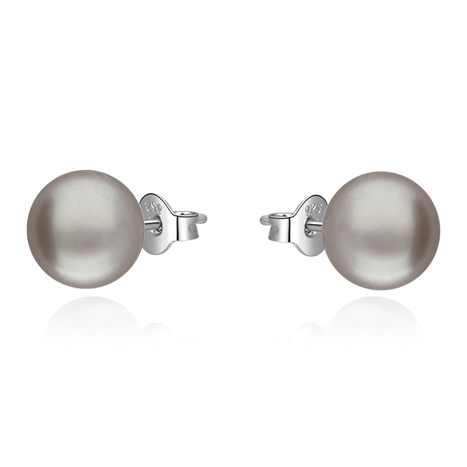 Moonpearls MOON Carmi 9-11 mm náušnice s pravými říčními šedými perlami EP000122 EP000122