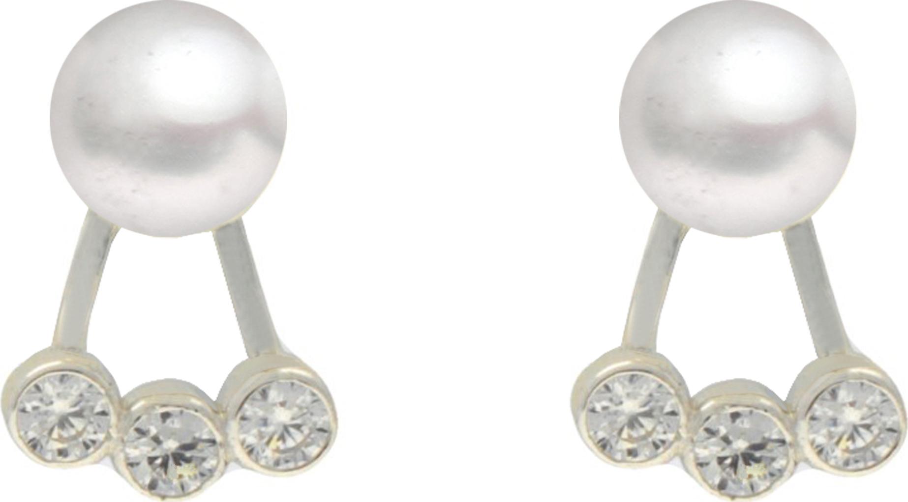Moonpearls MOON Aniam - náušnice s pravými říčními bílými perlami EP000058 EP000058