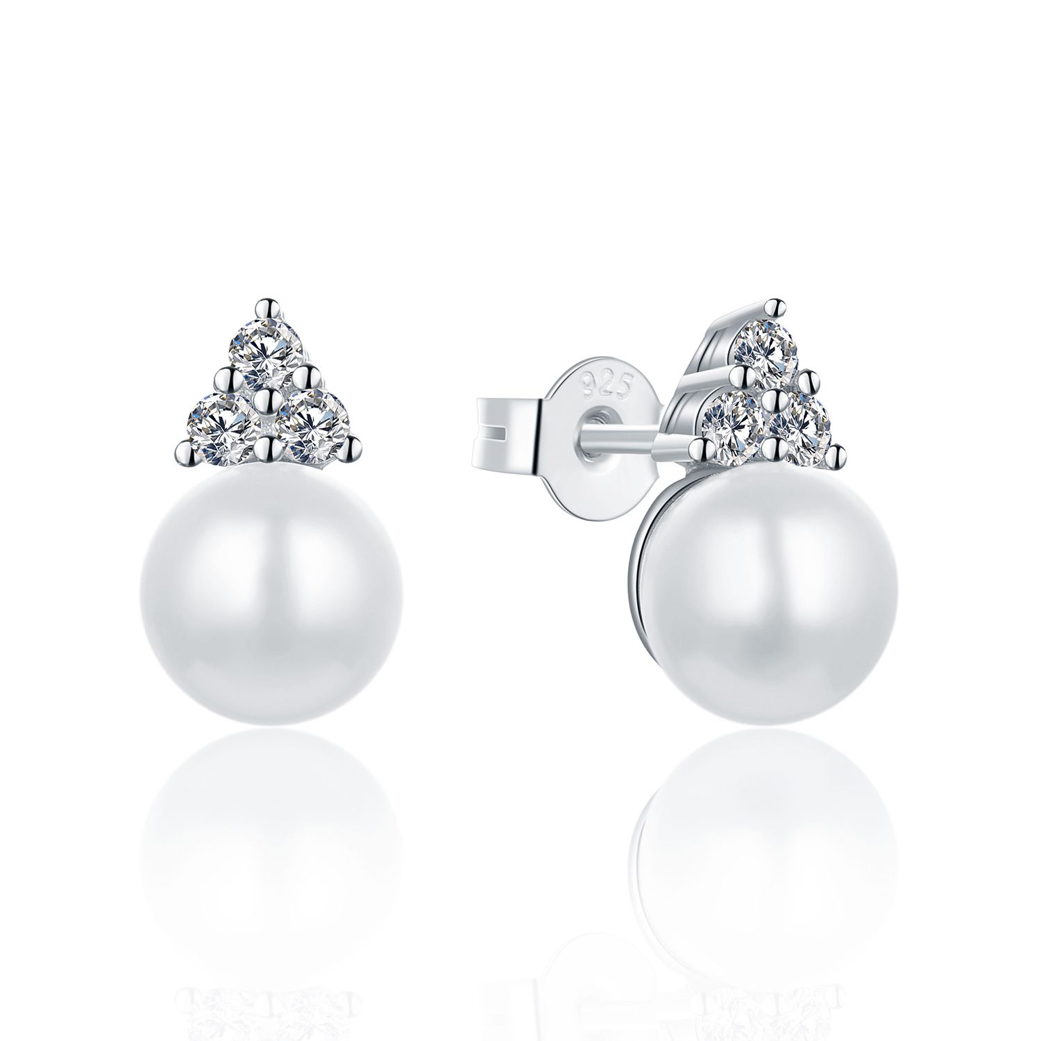 Moonpearls Moiss stříbrné náušnice ABSALOM s pravými říčními perlami EP000107 EP000107