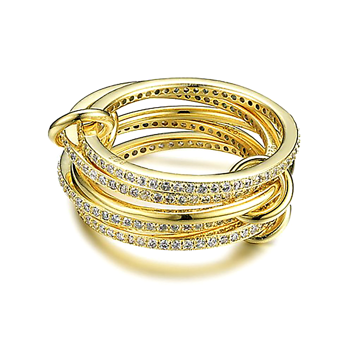 MOISS Moiss stříbrný prsten EUGENIE GOLD R0002924 Velikost 52 mm R0002924