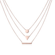 MOISS stříbrný náhrdelník ROSE GOLD