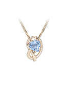 MOISS stříbrný přívěsek SRDCE TOPAZ ROSE