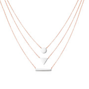 MOISS stříbrný náhrdelník ROSE GOLD