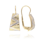 MOISS náušnice ze žlutého zlata BICOLOR