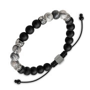 DIVERSE náramek z oceli ONYX OBSIDIÁN