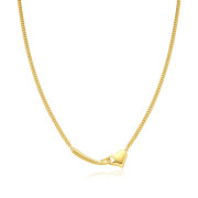 MOISS stříbrný náhrdelník GOLD SRDCE