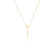 MOISS náhrdelník ze žlutého zlata SRDCE