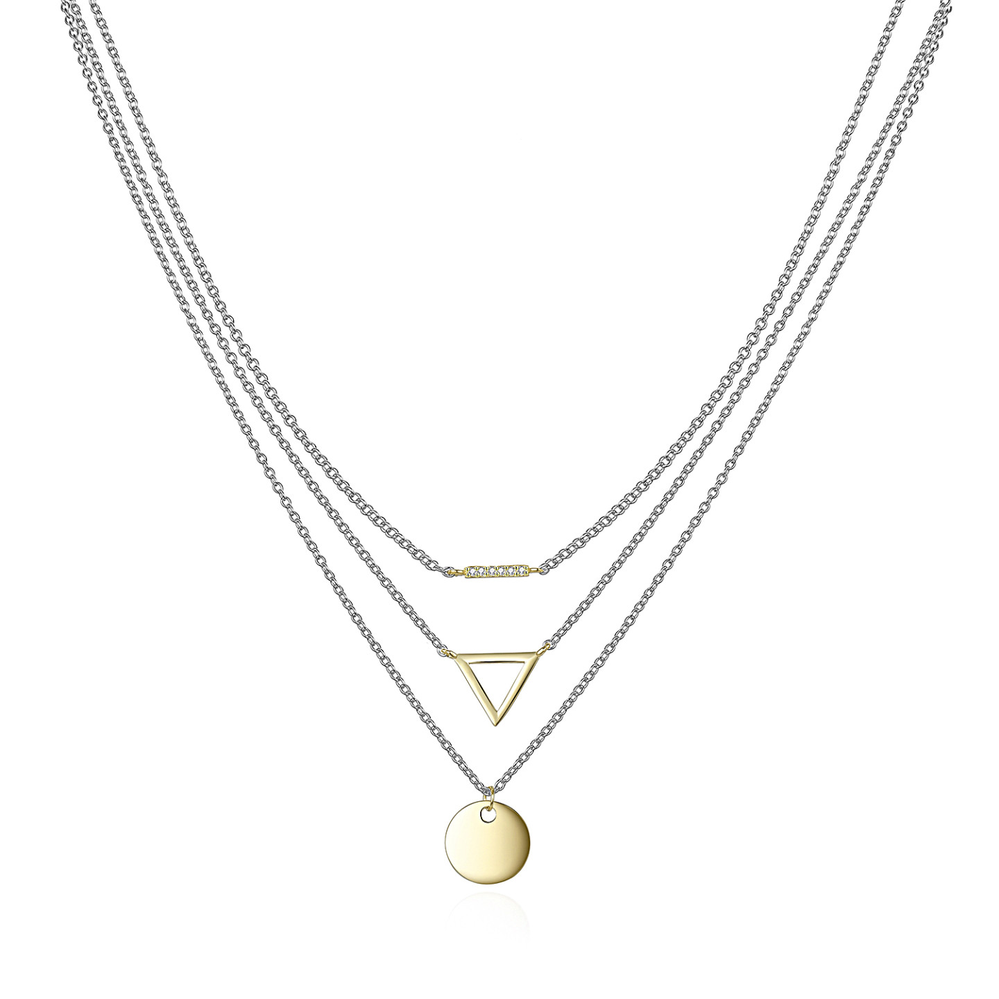 MOISS stříbrný náhrdelník GOLD