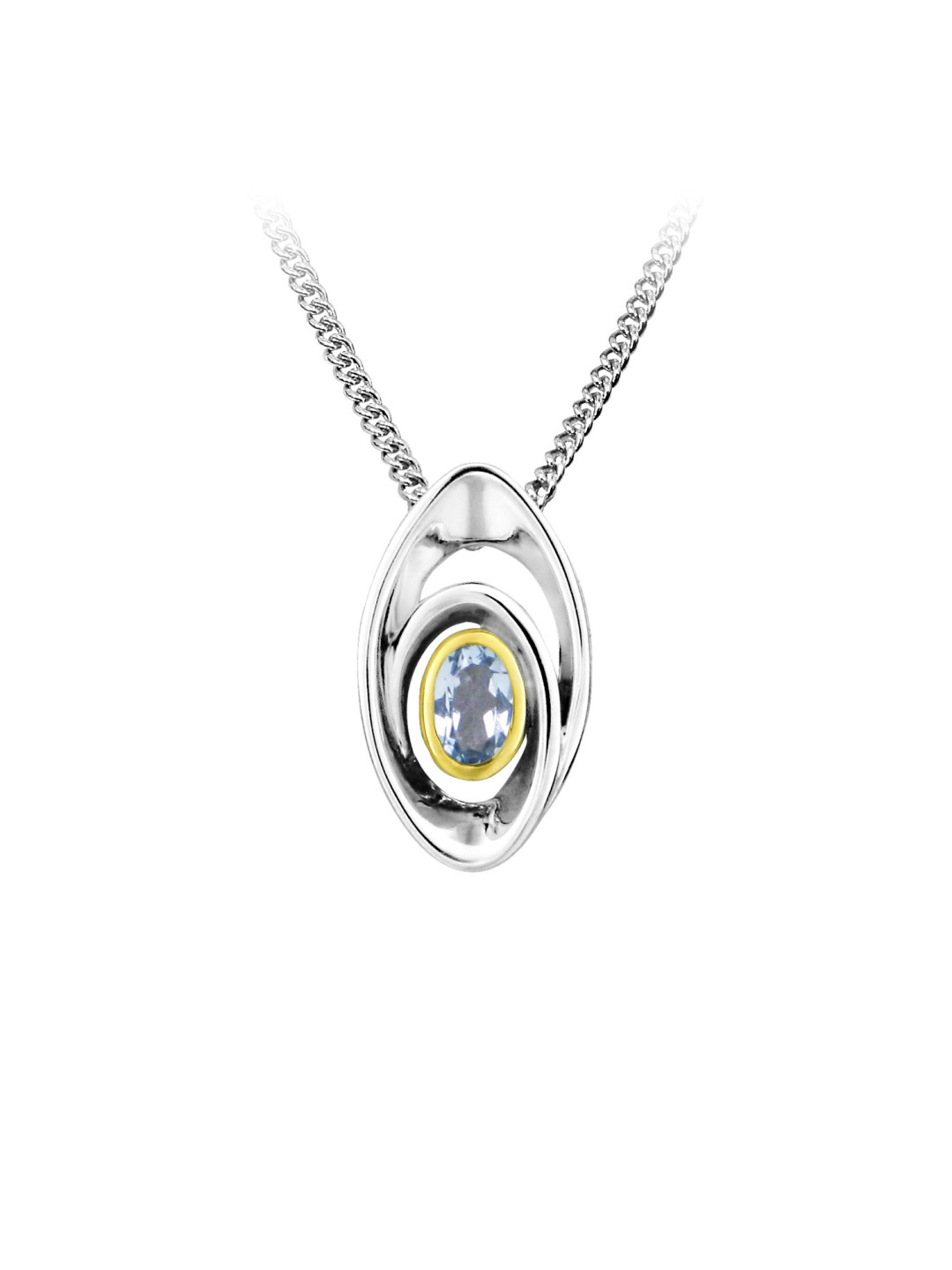 MOISS stříbrný přívěsek TOPAZ GOLD