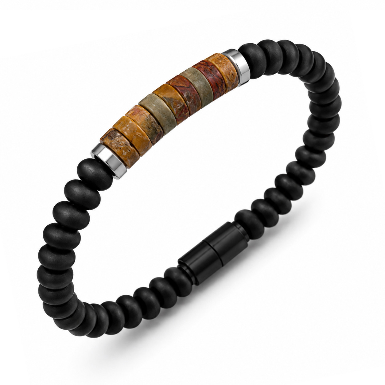 DIVERSE náramek z oceli ONYX