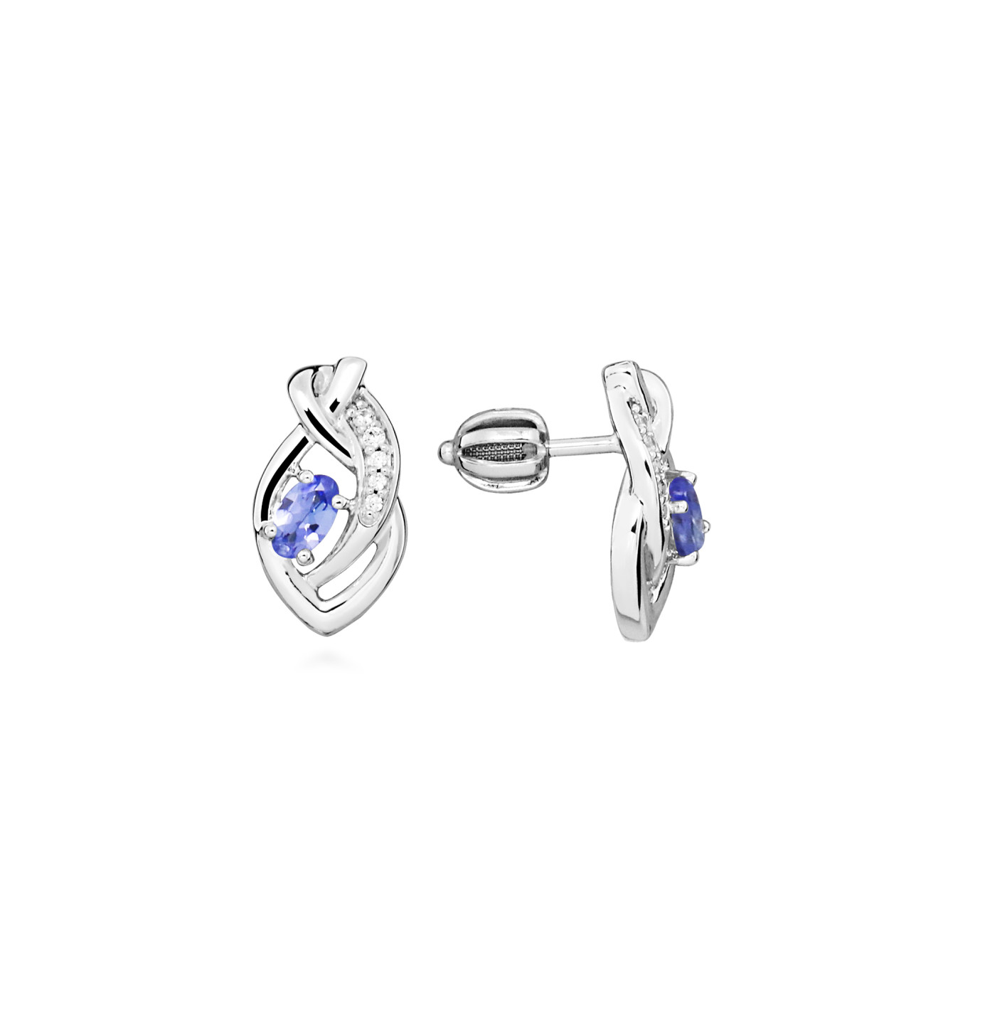 MOISS stříbrné náušnice TANZANIT