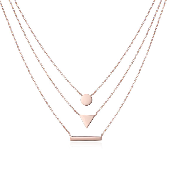 MOISS stříbrný náhrdelník ROSE GOLD