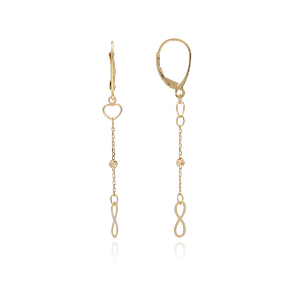 MOISS náušnice ze žlutého zlata NEKONEČNO