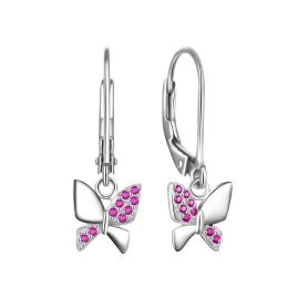MOISS stříbrné náušnice MOTÝL