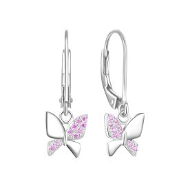 MOISS stříbrné náušnice MOTÝL