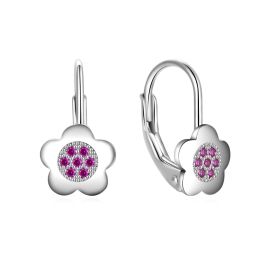 MOISS stříbrné náušnice KVĚTINA