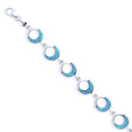 MOISS stříbrný náramek OPÁL