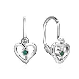 MOISS dětské stříbrné náušnice SRDCE